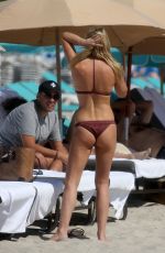 SAMANTHA HOOPES in Bikini at a Beach in Miami 03/17/2018