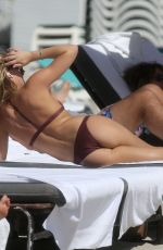 SAMANTHA HOOPES in Bikini at a Beach in Miami 03/17/2018