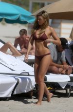 SAMANTHA HOOPES in Bikini at a Beach in Miami 03/17/2018