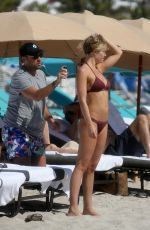 SAMANTHA HOOPES in Bikini at a Beach in Miami 03/17/2018