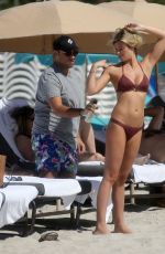 SAMANTHA HOOPES in Bikini at a Beach in Miami 03/17/2018