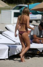 SAMANTHA HOOPES in Bikini at a Beach in Miami 03/17/2018
