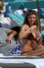 SAMANTHA HOOPES in Bikini at a Beach in Miami 03/17/2018