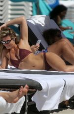 SAMANTHA HOOPES in Bikini at a Beach in Miami 03/17/2018