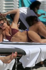 SAMANTHA HOOPES in Bikini at a Beach in Miami 03/17/2018