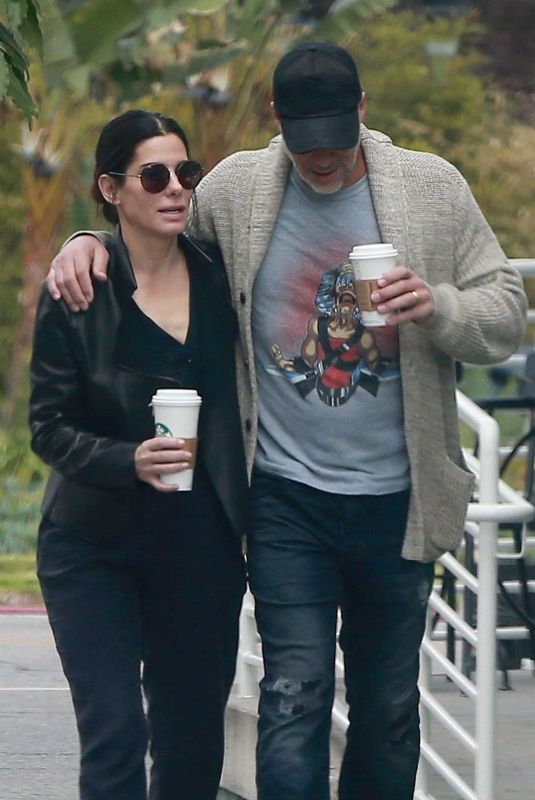 SANDRA BULLOCK and Bryan Randall Out in Studio City 03/03/2018