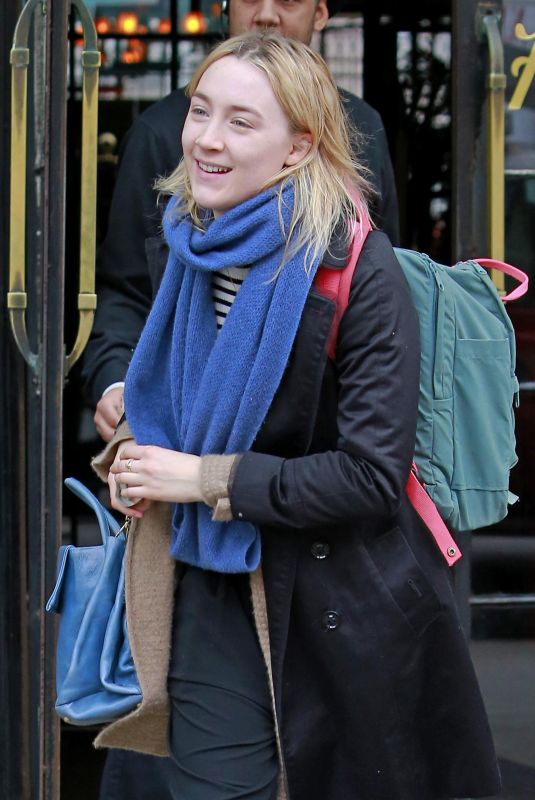 SAOIRSE RONAN Leaves Bowery Hotel in New York 03/01/2018