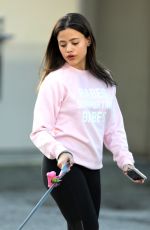 SARAH JEFFERY Out with Her Dog in Vancouver 03/19/2018