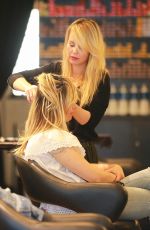 SARAH MICHELLE GELLAR at a Hair Salon in Brentwood 03/28/2018