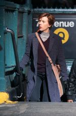 SCARLETT JOHANSSON on the Set of Noah Baumbach