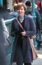 SCARLETT JOHANSSON on the Set of Noah Baumbach