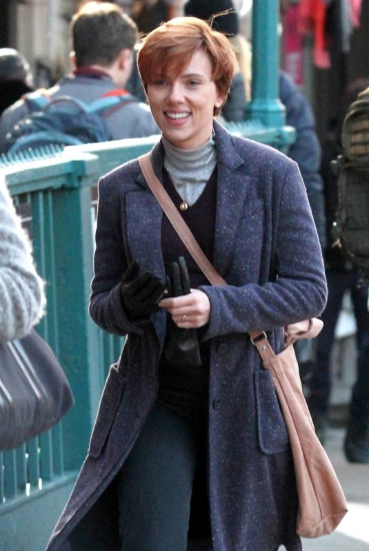 SCARLETT JOHANSSON on the Set of Noah Baumbach’s Untitled Project in New York 03/16/2018