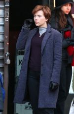 SCARLETT JOHANSSON on the Set of Noah Baumbach