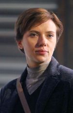 SCARLETT JOHANSSON on the Set of Noah Baumbach
