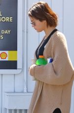 SELENA GOMEZ at a Gas Station in Los Angeles 03/28/2018