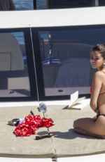 SELENA GOMEZ in Bikini at a Yacht in Sydney Harbour 03/19/2018