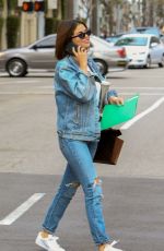 SELENA GOMEZ in Ripped Jeans Out in Beverly Hills 03/16/2018