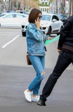 SELENA GOMEZ in Ripped Jeans Out in Beverly Hills 03/16/2018