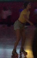 SELENA GOMEZ Roller Skating in Glendale 03/27/2018