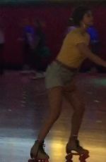 SELENA GOMEZ Roller Skating in Glendale 03/27/2018