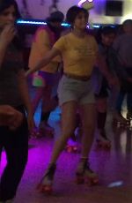 SELENA GOMEZ Roller Skating in Glendale 03/27/2018