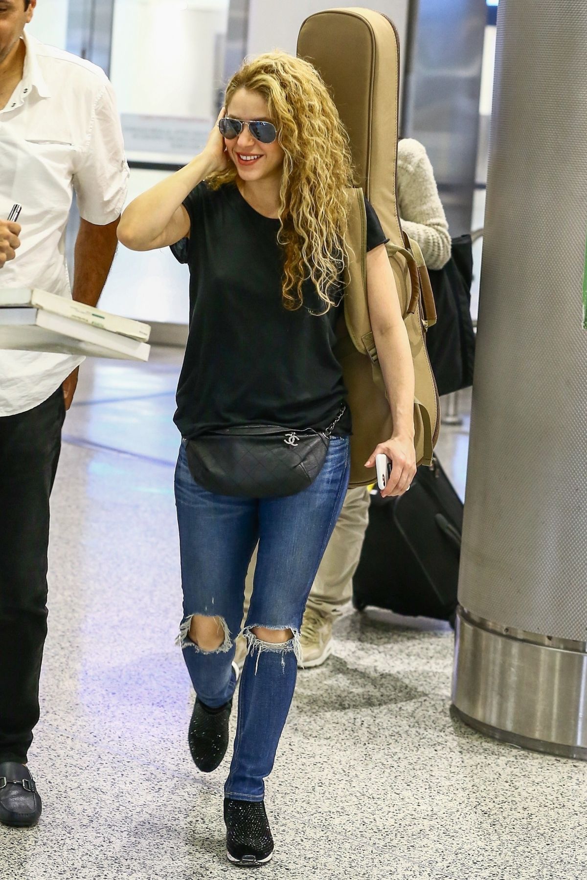 SHAKIRA Arrives at Airport in Miami 03/07/2018 - HawtCelebs