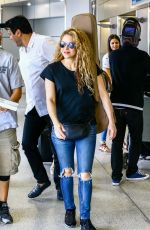SHAKIRA Arrives at Airport in Miami 03/07/2018