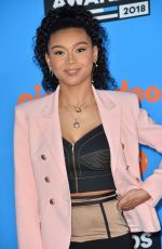 SIERRA CAPRI at 2018 Kids’ Choice Awards in Inglewood 03/24/2018
