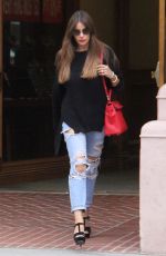 SOFIA VERGARA in Ripped Jeans Out in Beverly Hills 03/20/2018