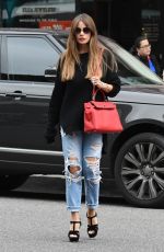 SOFIA VERGARA in Ripped Jeans Out in Beverly Hills 03/20/2018