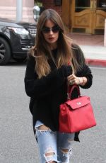 SOFIA VERGARA in Ripped Jeans Out in Beverly Hills 03/20/2018