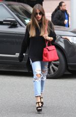 SOFIA VERGARA in Ripped Jeans Out in Beverly Hills 03/20/2018