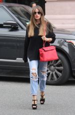 SOFIA VERGARA in Ripped Jeans Out in Beverly Hills 03/20/2018