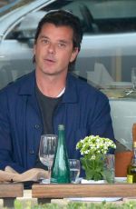 SOPHIA THOMALLA and Gavin Rossdale at Via Alloro in Beverly Hills 03/07/2018