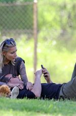 SOPHIA THOMALLA and Gavin Rossdale Out at a Park in Los Angeles 03/29/2018