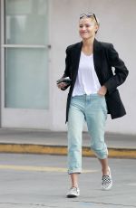 SOPHIA THOMALLA at a Gas Station with Her Aston Martin in Los Angeles 03/20/2018