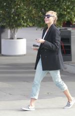 SOPHIA THOMALLA at a Gas Station with Her Aston Martin in Los Angeles 03/20/2018