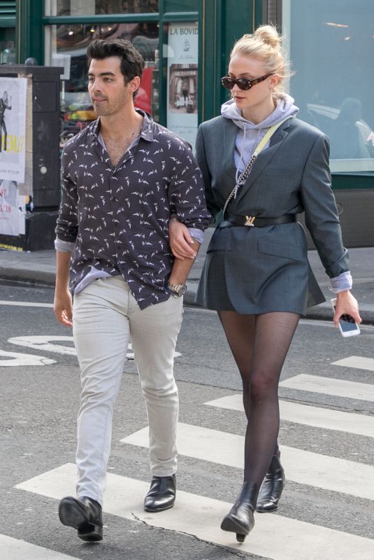 SOPHIE TURNER and Joe Jonas Out Shopping in Paris 03/05/2018
