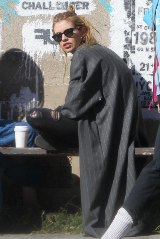 STELLA MAXWELL Out for Coffee at Gjelina in Los Angeles 03/01/2018