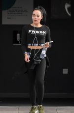 STEPHANIE DAVIS Leaves a Gym in Liverpool 03/30/2018