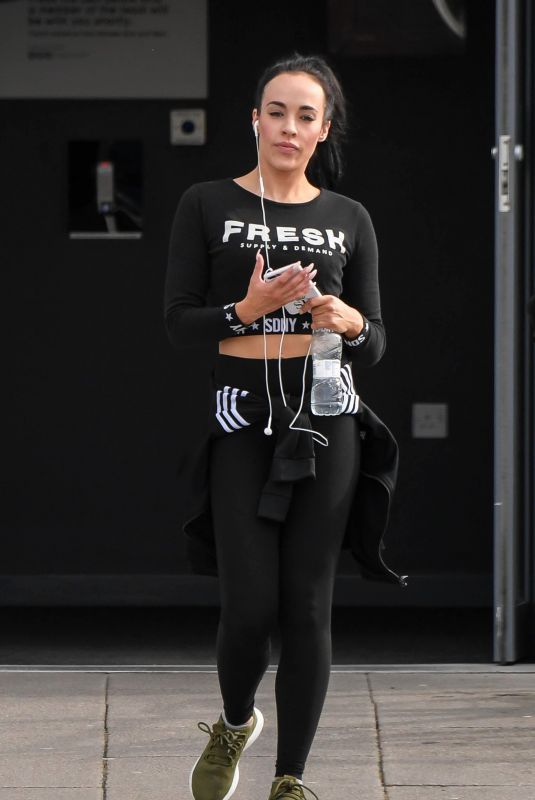 STEPHANIE DAVIS Leaves a Gym in Liverpool 03/30/2018