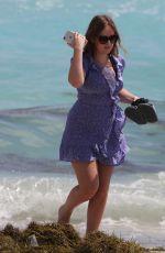 TANYA BURR Out at a Beach in Miami 03/24/2018