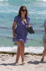 TANYA BURR Out at a Beach in Miami 03/24/2018