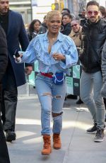 TAYANA TAYLOR Leaves AOL Build in New York 03/23/2018