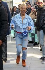 TAYANA TAYLOR Leaves AOL Build in New York 03/23/2018