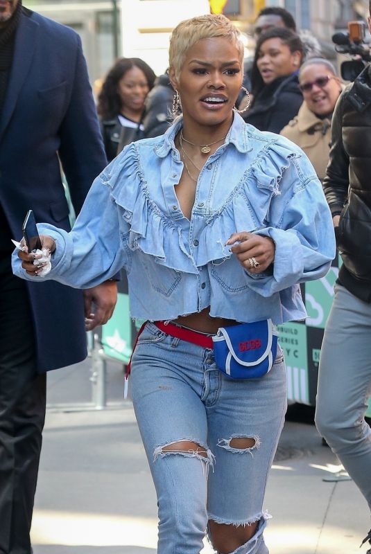 TAYANA TAYLOR Leaves AOL Build in New York 03/23/2018