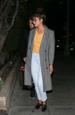 TAYLOR HILL Out for Dinner at Matsuhisa in Beverly Hills 02/28/2018