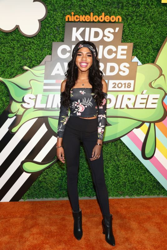 TEALA DUNN at Nickelodeon Kids’ Choice Awards Slime Soiree in Venice 03/23/2018