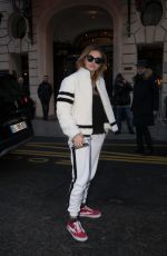 THYLANE BLONDEAU Arrives at Royal Monceau Hotel in Paris 03/03/2018