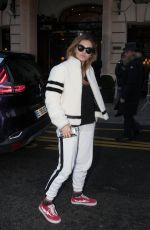 THYLANE BLONDEAU Arrives at Royal Monceau Hotel in Paris 03/03/2018
